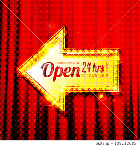 Retro Lightbox in Arrow Shape 108112685