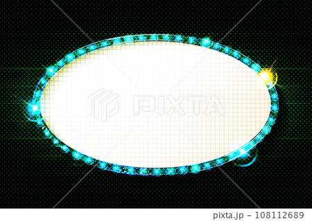Realistic isolated rel lightbox marquee oval frame Realistic isolated rel lightbox marquee oval frame 108112689