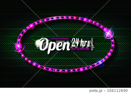 Realistic isolated rel lightbox marquee oval frame 108112690