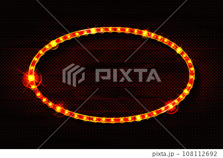 Realistic isolated rel lightbox marquee oval frame Realistic isolated rel lightbox marquee oval frame 108112692