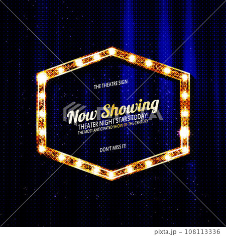 Retro light sign. Vintage style banner. 108113336