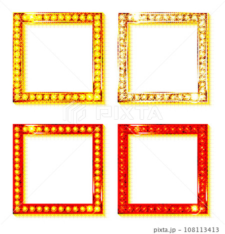 Square golden silver frame Square golden silver frame 108113413