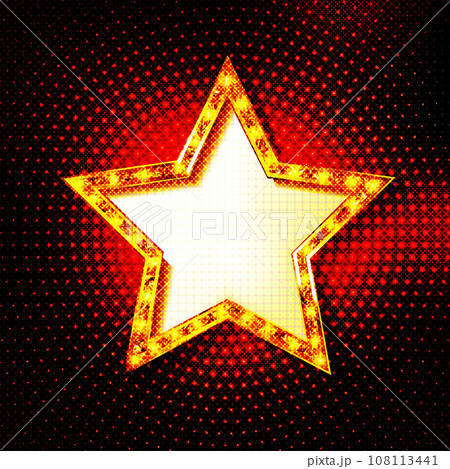 Star shaped gold frame Star shaped gold frame 108113441