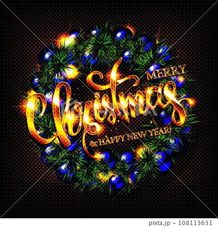 Christmas wreath with jingle bells Christmas wreath with jingle bells 108113631