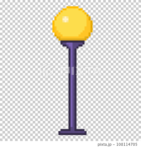 Pixel illustration of street lamp 108114705