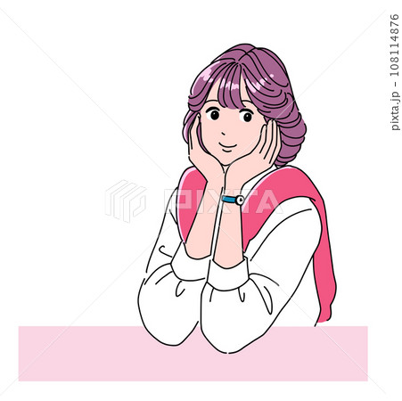 80年代アニメ風タッチの女の子 80年代アニメ風タッチの女の子 108114876