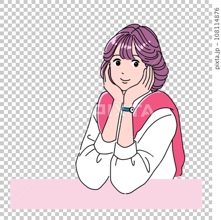 80年代アニメ風タッチの女の子 80年代アニメ風タッチの女の子 108114876