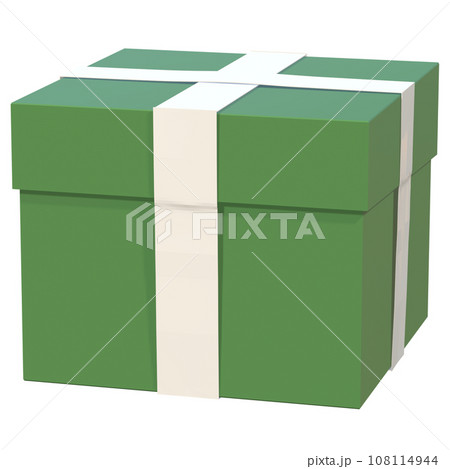 3D Green GIFT BOX 108114944