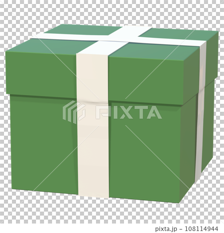 3D Green GIFT BOX 108114944