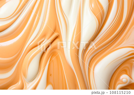 White chocolate cream with caramel. Wave pattern. 108115210
