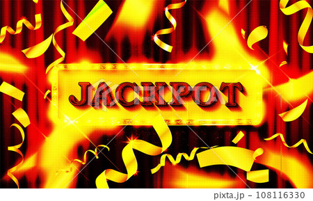 Shining retro sign Jackpot banner. 108116330