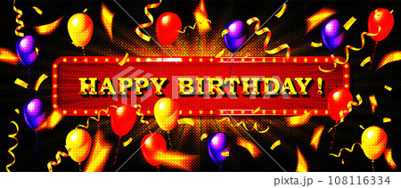 Happy Birthday typography vector design 108116334