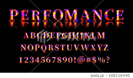 Glossy bubble font in Y2K style Glossy bubble font in Y2K style 108116340