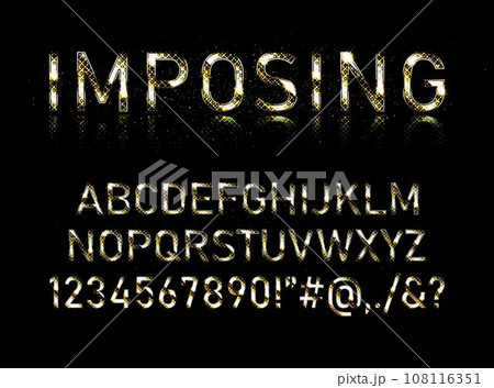 Majestic golden font. 108116351