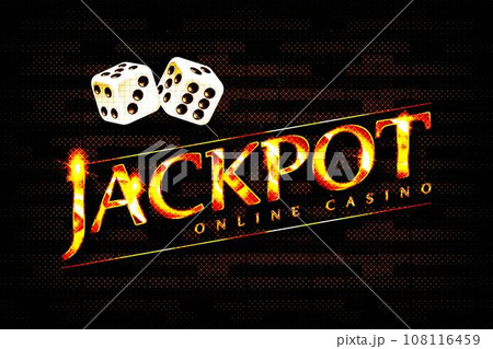 Shining retro sign Jackpot banner. 108116459