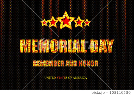 Vector lettering Memorial Day. Vector lettering Memorial Day. 108116580