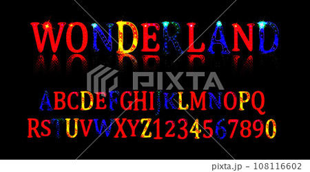 Wonderland font. Fairy ABC. 108116602