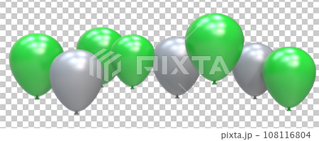 set of realistic 3d helium balloons set of realistic 3d helium balloons 108116804