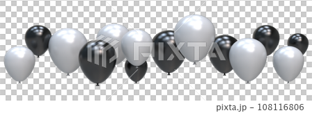 set of realistic 3d helium balloons set of realistic 3d helium balloons 108116806