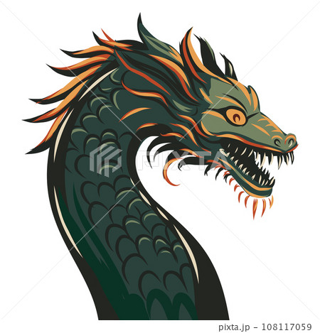 Dragon New Year banner. poster vector green fabulous Dragon. Chinese 2024 Set of symbols of Chinese New Year - dragon. Magic animal Dragon New Year banner. poster vector green fabulous Dragon. Chinese 2024 Set of symbols of Chinese New Year - dragon. Magic animal 108117059