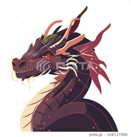 Dragon New Year banner. poster vector purple fabulous Dragon. Chinese 2024 Set of symbols of Chinese New Year - dragon. Magic animal Dragon New Year banner. poster vector purple fabulous Dragon. Chinese 2024 Set of symbols of Chinese New Year - dragon. Magic animal 108117060