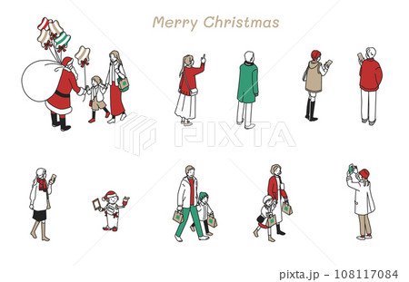 クリスマスの人々セット 108117084