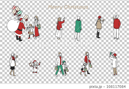 クリスマスの人々セット 108117084