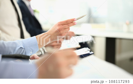 Attractive female with great manicure 108117293