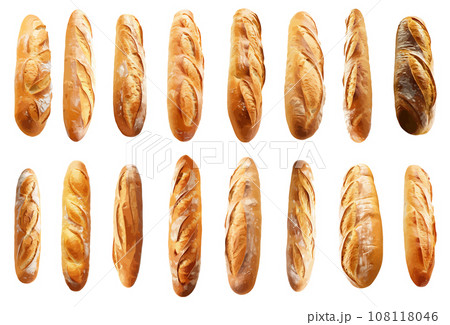 Baguette vector set isolated on white background Baguette vector set isolated on white background 108118046