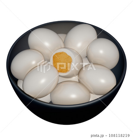 Shabu-shabu 3d illustration , Quail eggs Shabu-shabu 3d illustration , Quail eggs 108118219