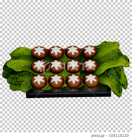 Shabu-shabu 3d illustration , mushroom 108118220