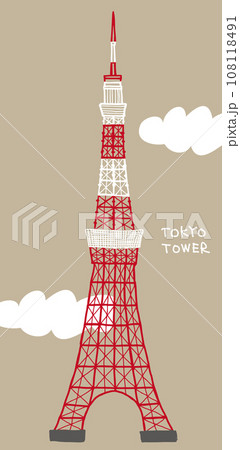 赤と白の東京タワー 赤と白の東京タワー 108118491