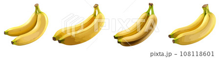 Banana vector set isolated on white background Banana vector set isolated on white background 108118601