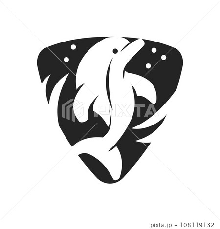 dolphin logo template Isolated. Brand Identity. Icon Abstract Vector graphic dolphin logo template Isolated. Brand Identity. Icon Abstract Vector graphic 108119132