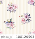 シームレスな水彩花柄のパターン 108120503