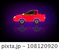 Red sport car automobile motor show icon element abstract background vector illustration 108120920