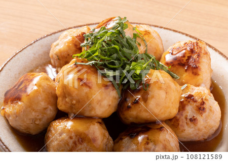 鶏つくねの甘酢あんかけ 鶏つくねの甘酢あんかけ 108121589