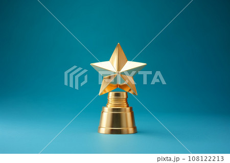 Gold winners award with star. Star trophy for a winner or champion. Rating golden star symbol of customer satisfaction review service, best quality ranking. Concept of great feedback experience Gold winners award with star. Star trophy for a winner or champion. Rating golden star symbol of customer satisfaction review service, best quality ranking. Concept of great feedback experience 108122213