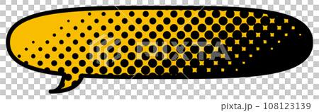 Speech bubble illustration 14 [Black halftone (yellow)] 108123139