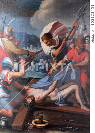 The Passion of Jesus, painting in the Neumunster Collegiate Church in Wurzburg, Germany The Passion of Jesus, painting in the Neumunster Collegiate Church in Wurzburg, Germany 108123451