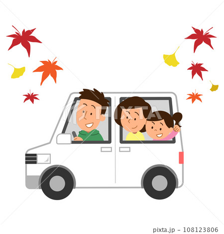 ドライブする家族と紅葉2 ドライブする家族と紅葉2 108123806