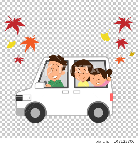 ドライブする家族と紅葉2 ドライブする家族と紅葉2 108123806