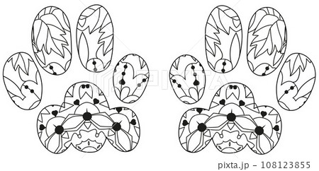 Rabbit paws for the fabric for coloring, wallpaper, banner Rabbit paws for the fabric for coloring, wallpaper, banner 108123855