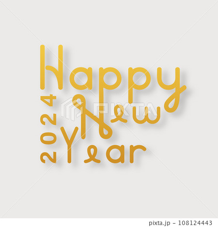 Happy New Year 2024 Celebration Festive Concept with Fireworks, Party Hats, and Christmas ball. background, banner, card, celebration poster, party invitation or calendar. 108124443