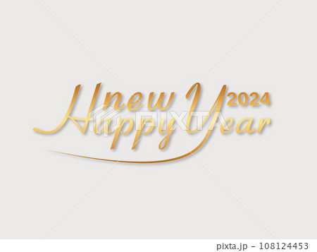 Happy New Year 2024 Celebration Festive Concept with Fireworks, Party Hats, and Christmas ball. background, banner, card, celebration poster, party invitation or calendar. 108124453