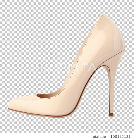 beige elegant stiletto heel isolated 108125121