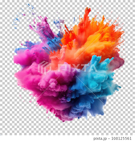 holi paint color powder festival explosion burst isolated holi paint color powder festival explosion burst isolated 108125561