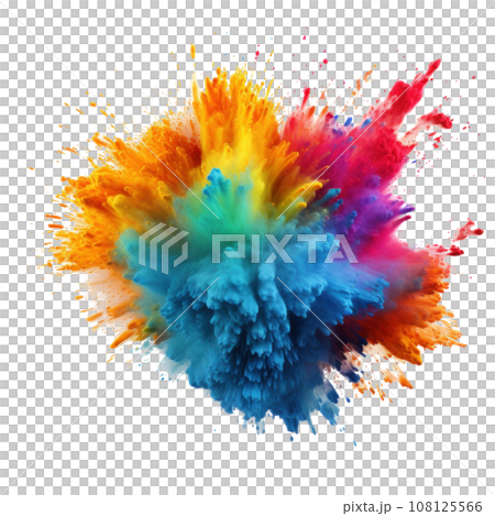 holi paint color powder festival explosion burst isolated 108125566