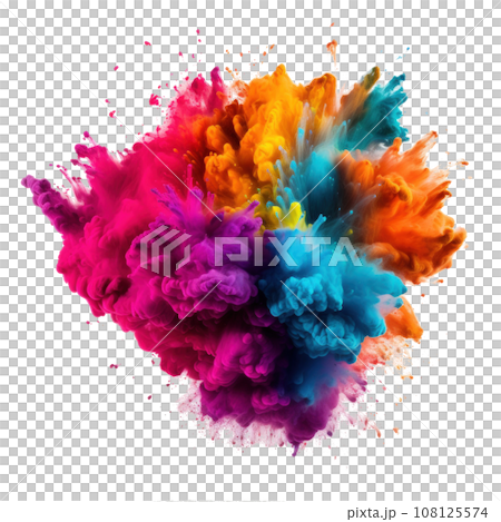 holi paint color powder festival explosion burst isolated holi paint color powder festival explosion burst isolated 108125574