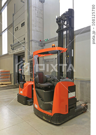 Forklift Truck in Warehouse 108125780